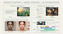 do photo editing, video editing and ai image generation