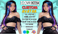 make custom vrchat avatar, anime vrc avatar, 3d model with physbones and toggles