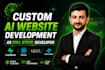 do custom ai website development as full stack developer