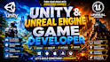 do mobile game development in 2d, 3d game by unity, unreal engine game developer