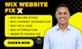 fix wix velo bug fix responsive design css error seo cms issues for wix website