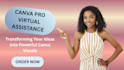 canva pro virtual assistant  business card designs