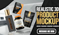 create realistic 3d product mockup, product rendering and packaging mockup
