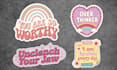 create custom motivational sticker designs with illustration