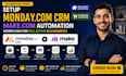 setup monday com CRM make com automation workflows for real estate and ecommerce