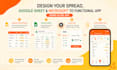 design your spread, google sheet and microsoft to functional app using glide app