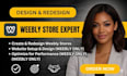 do weebly website design or redesign and weebly store