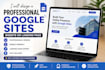 create a professional google sites website or landing page