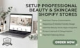 setup professional shopify beauty and skincare stores