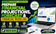 prepare financial projections, forecast and financial modeling