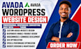 design responsive avada business website with premium modern layout