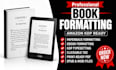 do book formatting typesetting amazon kdp paperback ebook layout design