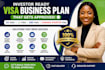 write an e2 visa l1 visa eb5 canada startup visa business plan projection deck