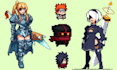 create pixel art character object pixel game art asset 2d pixel character sprite