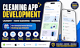 develop cleaning service app, home cleaning app and laundry booking app