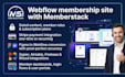 create a webflow memberstack or membership  subscription website webflow cms