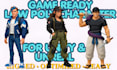 do 3d lowpoly model, character rigging for top game ready, animation in blender