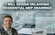 create oklahoma residential mep drawing, hvac plans, electrical load calculation