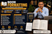 do book formatting, book layout formatting, paperback, ebook formatting