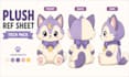 design custom plush reference sheet and plush toy tech pack