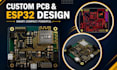 create custom pcb board design, kicad layouts, esp32 circuit, and gerber files
