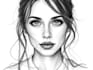 draw a professional charcoal sketch portrait from your image