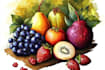illustrate digitally realistic fruits or veggies