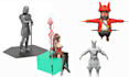 create custom 3d low poly characters for games, rigging and animation