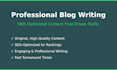 write professional SEO optimized blog posts
