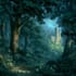 draw detailed fantasy forest or castle background