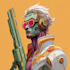 a sci fi character illustration or sci fi character