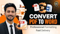 convert PDF to editable word professionally