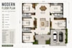 design modern 2d house floor plan with dimensions