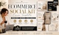 design ecommerce social kit canva templates, promo posts ads designs
