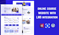 create wordpress online course website with elearning integration