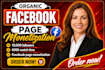 complete facebook page monetization and content monetization setup