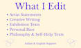 edit and improve your artist statement