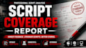 provide professional script coverage, screenplay feedback and tv pilot analysis