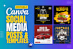 design canva social media templates, editable custom templates, canva carousel