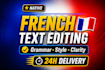 professionally proofread and edit your french documents