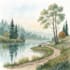 design a watercolor illustration