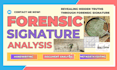 examine signatures and handwriting for forgery detection with a forensic report