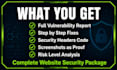 website security scan with vulnerability report