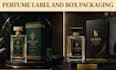 design luxury perfume packaging with label and logo