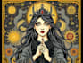 create professional tarot card character artwork with fantasy style