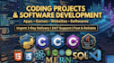do coding and software projects in c sharp, c, cpp, python and java