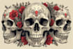 create custom skull illustration artwork