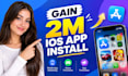 gain 2m IOS app install, mobile app marketing, game promotion, app promotion