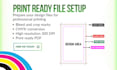 setup prepress print ready cmyk file with bleed crop marks