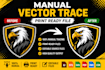 manually vector trace logo into print ready vector file